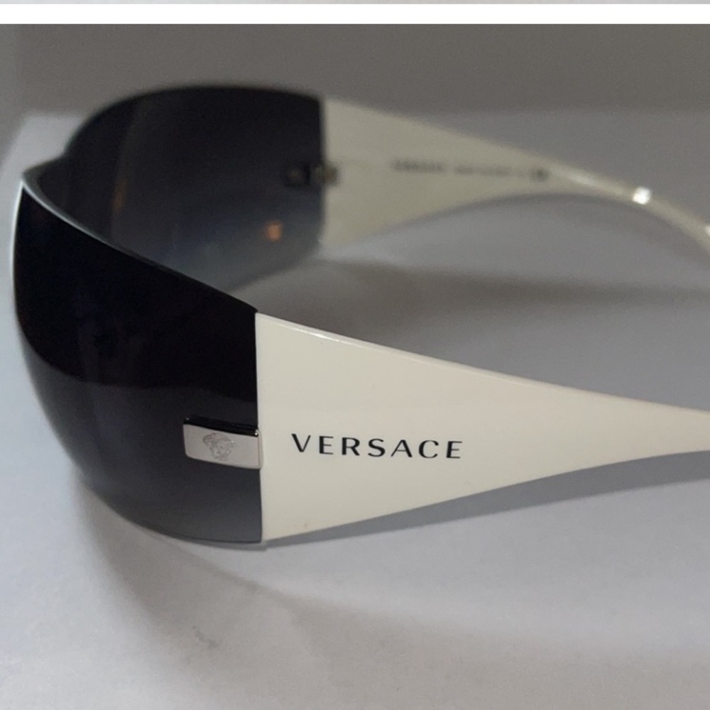 Versace Cream Sunglasses with Silver Accents vintage